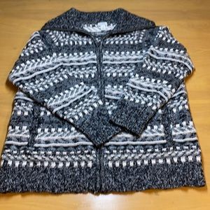 L.L. Bean Thick Cotton Zip Up Sweater Large